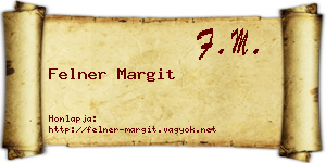 Felner Margit névjegykártya